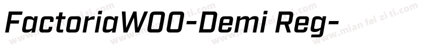 FactoriaW00-Demi Reg字体转换